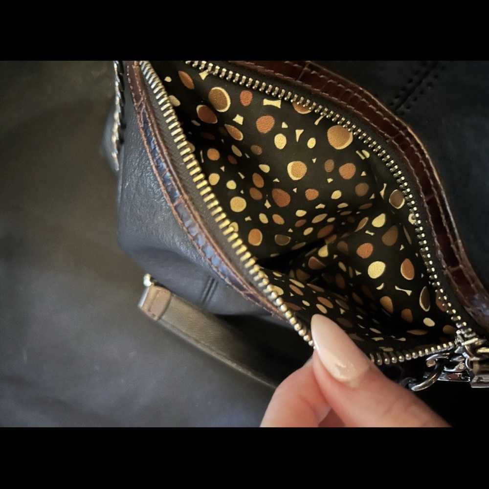 Brighton Black Shoulder Bag with Chain Handles - Picture 2 of 3